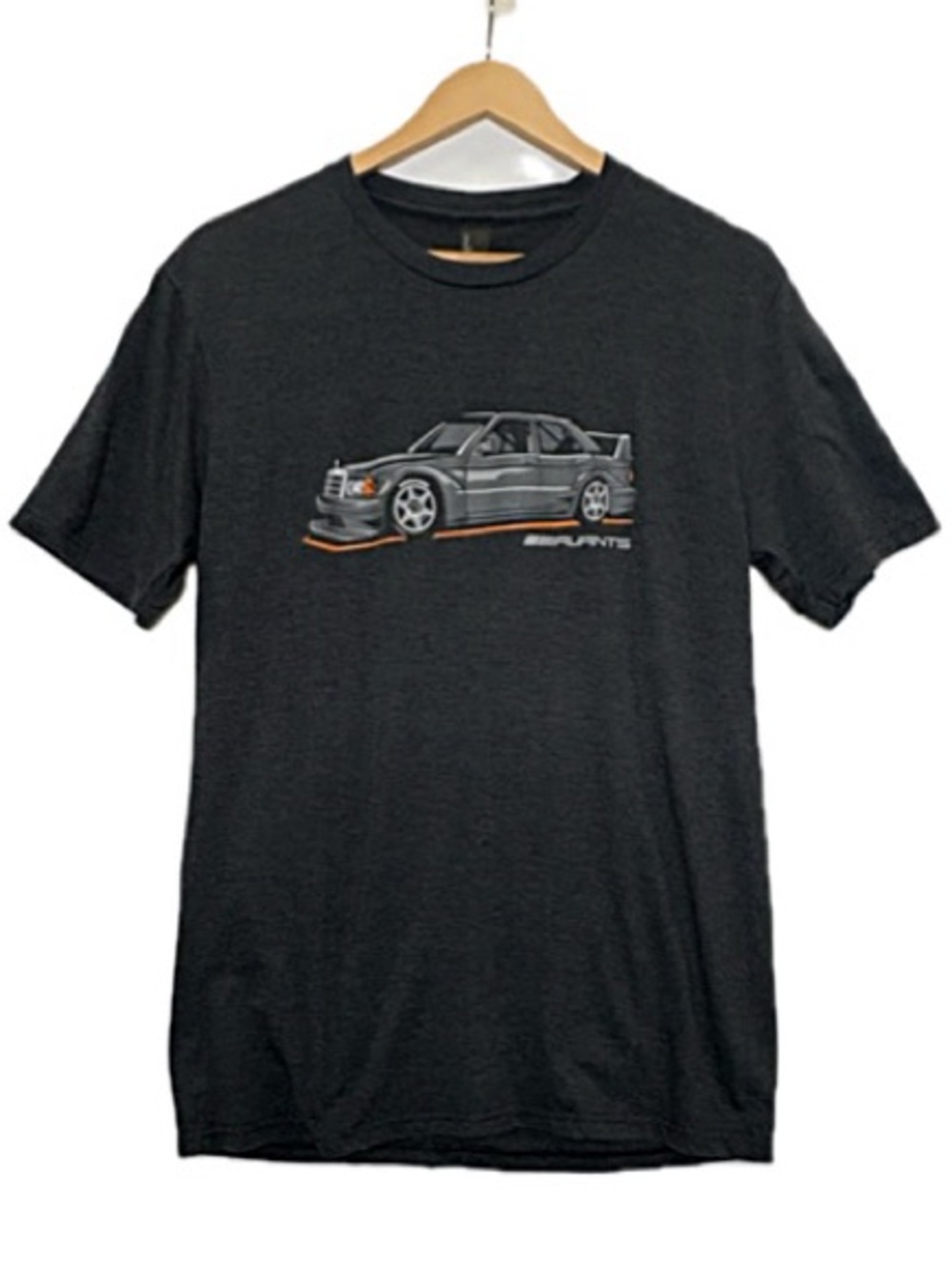 District Avants Car Graphic T-Shirt Mens Size M Charcoal Grey Short Sleeve Tee